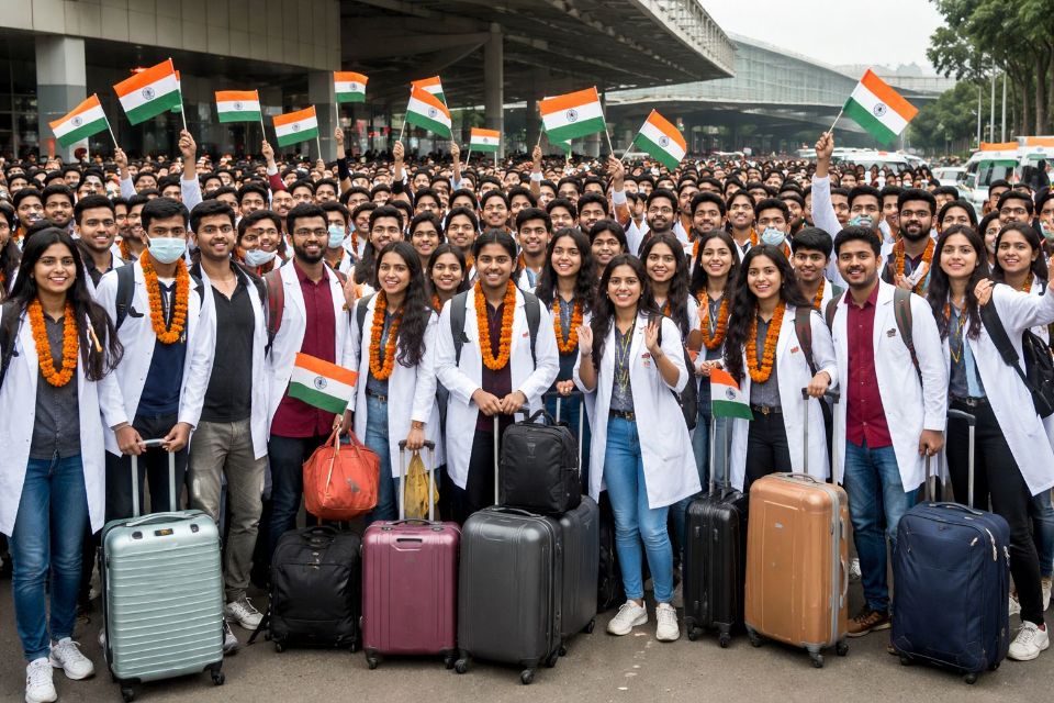 Relief & Rescue: 101 Indian Medical Students Return Safely from Iran via Armenia