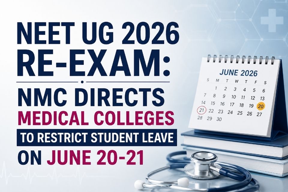 NEET UG 2026 Re-Exam: NMC Asks Medical Colleges to Remain Vigilant, Restricts Student Leave on June 20-21