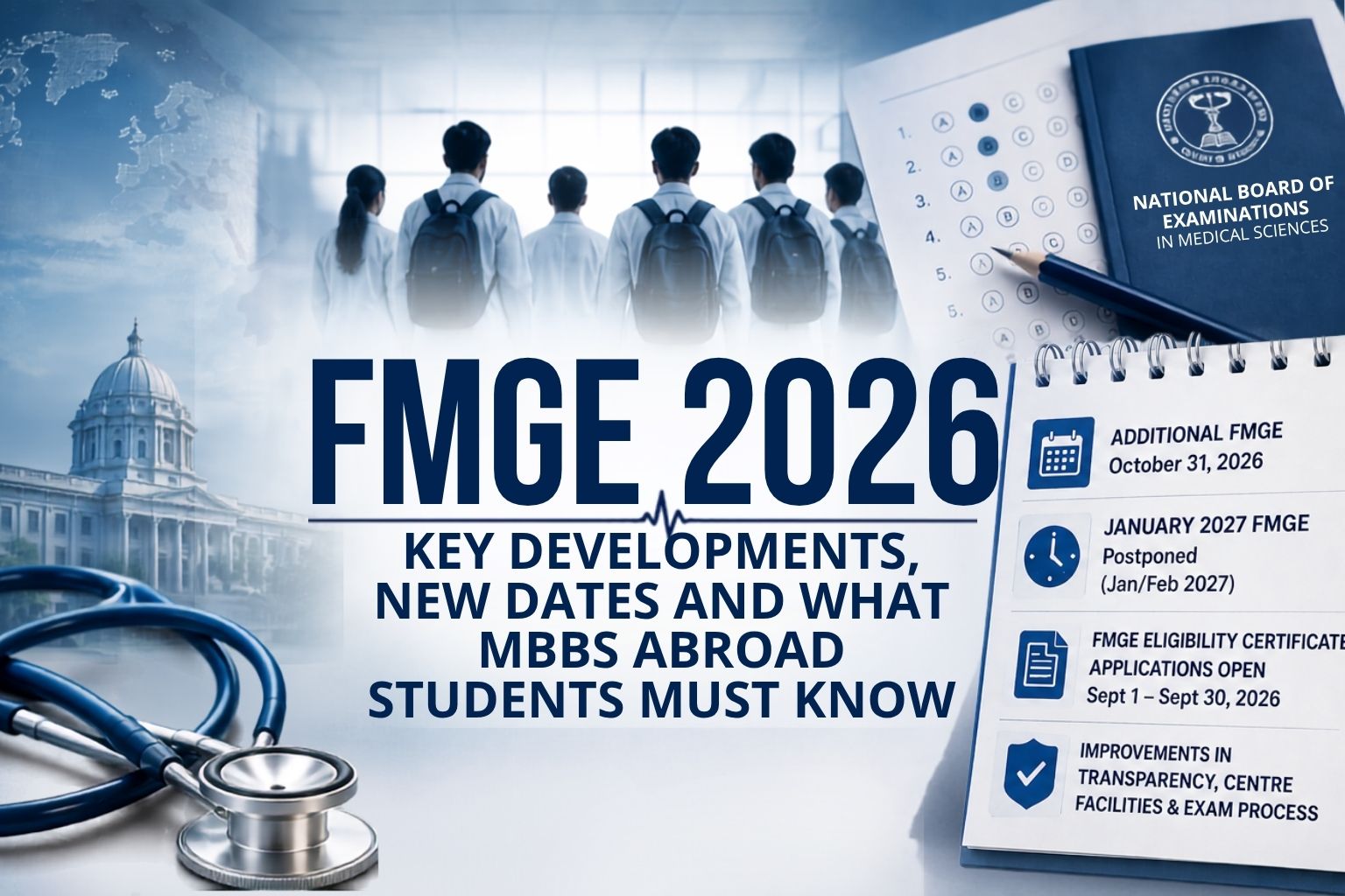 FMGE Protest 2026 Ends: NBEMS Announces October 31 Exam — What FMGs and MBBS Abroad Students Need to Know